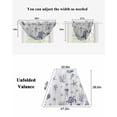 thumbnail image 6 of Waterfall Valances for Windows, Vintage Coastal Kitchen Sheer Valance Curtains, Nautical Summer Beach Sea Turtle Starfish Rod Pocket Swag Valances for Living Room Bedroom, 47.2"x38.5", 2 Panel, 6 of 8