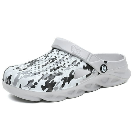 

Garden Clogs Mens Water Clogs Summer Breathable Sports Sandals Slip On Beach Sandals Outdoor Indoor Garden Shoes Grey 40