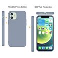 thumbnail image 2 of Shockproof Liquid Silicone Designed for iPhone 12 Pro Max Case 6.7", Takfox Gel Rubber Full Body Protection Anti-Shock Cover Case Drop Protection 6.7inch-Gray, 2 of 7