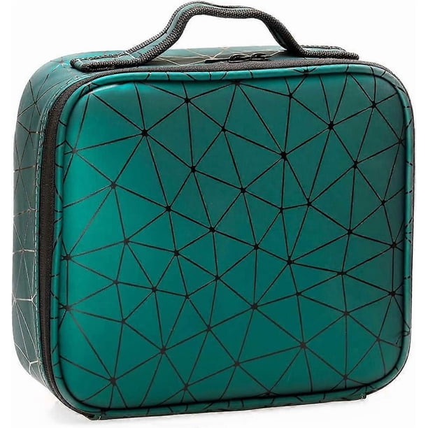 Travel Makeup Case PU Leather Professional Cosmetic Train Cases Artist Storage Bag Make Up Tool Boxes Brushes Bags With Compartments Waterproof Detach