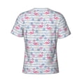 thumbnail image 6 of Vsdgher Flamingo and Pineapple Print Men's Dry Fit Mesh Athletic Shirts Moisture Wicking Tennis T-Shirt Tops, 6 of 9