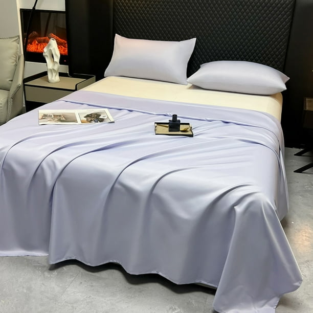 Solid Color Ease Friendly Washable Sheets Luxurious Silk Bedding