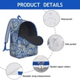 thumbnail image 4 of Boho Study-Ready Paisley Backpack - College Essentials Organizer with Laptop Safety, Practical Bookbag, Special Gift for Internships, 4 of 5