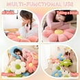 thumbnail image 5 of 2 Pack Flower Pillows, 16in Daisy Cushions Floor Chair Seat Pad, Fluffy Soft Petal Cushions, Tatami Seating Pillow for Bed, Sofa, Chair, Car, Pink + White, 5 of 7