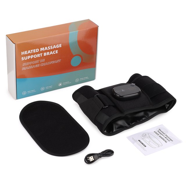 3-in-1 Cordless Heated Waist Belt with Red Light & Vibration, Portable Lower Back Comfort Wrap with Digital Display and Adjustable Fit, Personal Wellness Device
