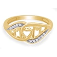 thumbnail image 3 of AFFY 0.01CT Natural White Diamond "MOM" Ring in 14K Yellow Gold over Sterling Silver-4.5, 3 of 8