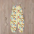 thumbnail image 5 of naisibaby Toddler Kids Girls Summer Cute Sleeveless Romper, Baby Flower Printed Suspenders Jumpsuit Yellow 2T, 5 of 8