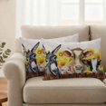 thumbnail image 2 of Farm Pillow Covers 2 Pack Vintage Farmhouse Donkey Pig Cow Sunflower Leaf Wood Fence Pillowcase Waterproof Outdoor Throw Pillow Cover for Patio Balcony Rectangular Cushion 20”x12”, 2 of 9
