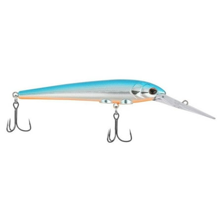 Berkley Deep Hit Stick Fishing Lure Blue Chrome 1/2 oz 4.25in Wide Aggressive Tail Action and Beefier Profile Equipped with Sharp Fusion19 Hook