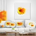 thumbnail image 4 of Designart Watercolor Yellow Coreopsis Sketch - Floral Throw Pillow - 16x16, 4 of 5