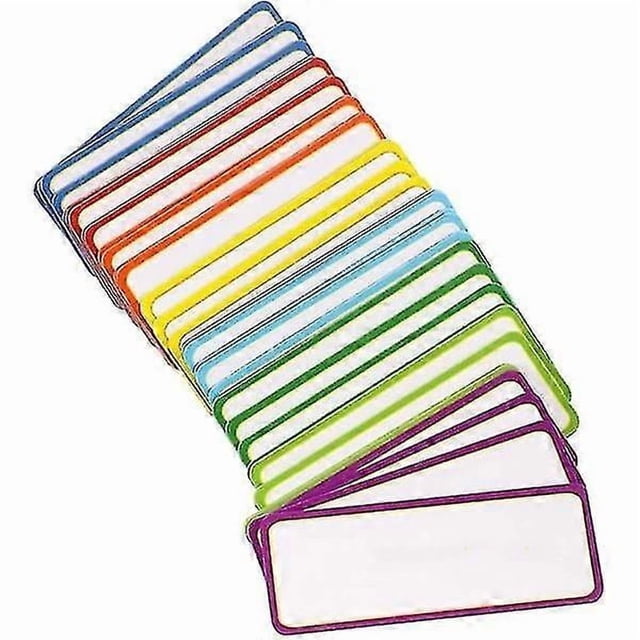 54-pack whiteboard magnets, 9 colors - 29 x 79 mm - writable magnets, great for office and school.