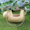 thumbnail image 3 of Sloth Shape Flower Pot Hanging Succulent Plant Pot Container Unique Home Decoration Ornament for Living Room Office (Yellow), 3 of 3