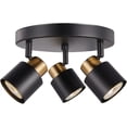 thumbnail image 1 of AIR-3 Light Track Lighting Kit, Matt Black Brass Finish Canopy with Moden Flush Mount Ceiling Spotlight for Kitchen,Dining,Living Room,Home Improvement, 1 of 4
