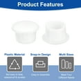 thumbnail image 4 of Uxcell 300Pcs Screw Hole Plugs, 10mm(3/8") Dia Button Plugs Snap in Locking Hole Covers Flush Type Caps, White, 4 of 6