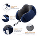 thumbnail image 2 of Almohada De Viaje Almohada De Cuello Con 100% Espuma Azul Marino, 2 of 5