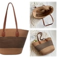 thumbnail image 2 of Bolso Hombro para Mujer Con Tejido A Rayas Hecho Mano Playa, 2 of 9