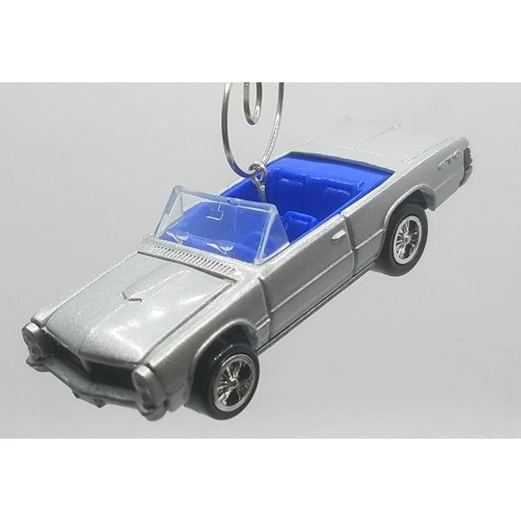 Christmas Ornament for 1965 Pontiac GTO Convertible Silver Blue