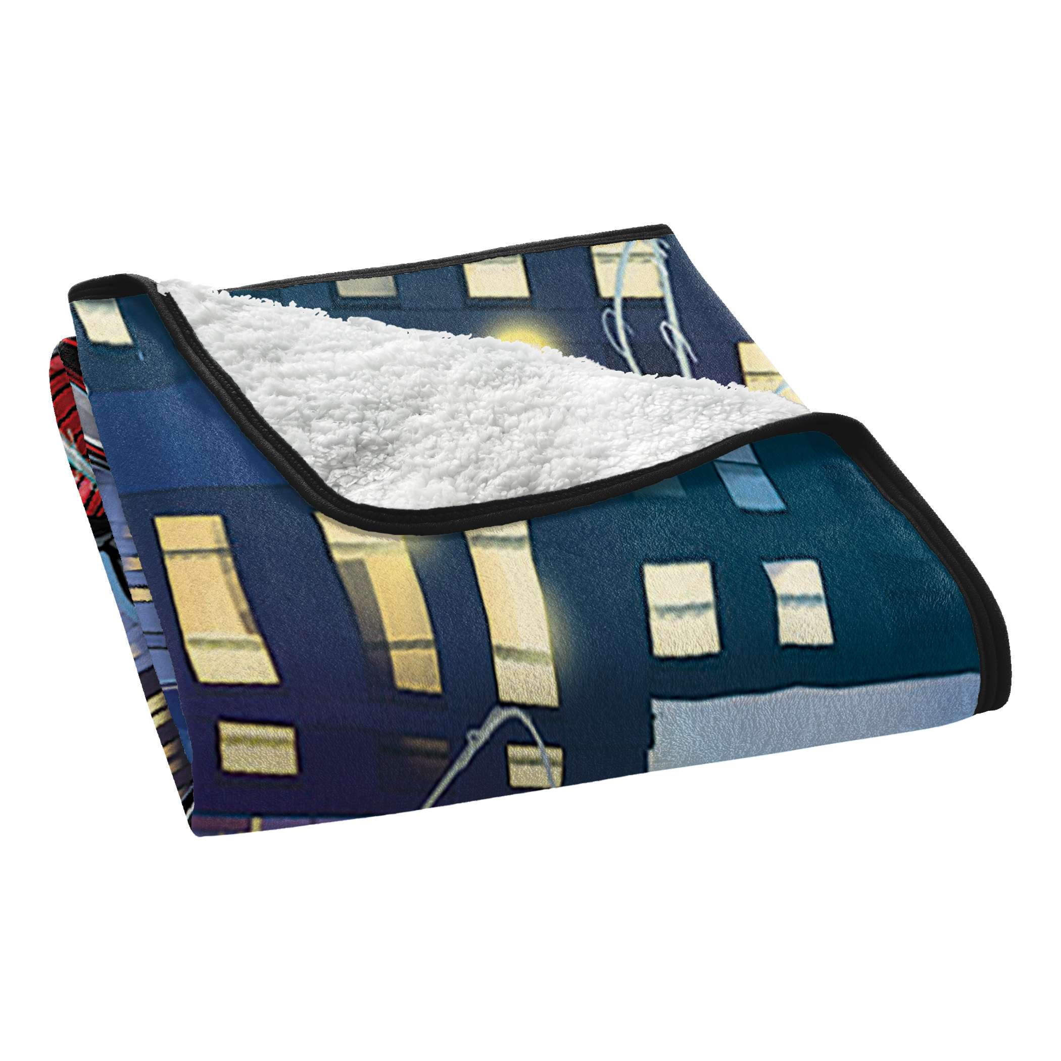 その他 RonHarman Blanket Marvel Spider-Man Comic Pattern Silk Touch Sherpa Throw