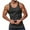 Dark Gray, variant on IROINNID Round Neckline Tank Tops For Men Sleeveless Tight Fitting Sports Stripe Gym Tank Tops Vest Pullover Solid Color Tops