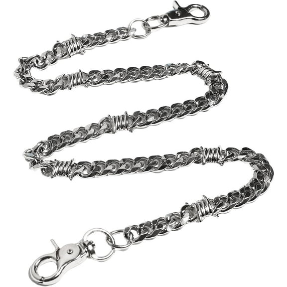 Biker Wallet Chain, Heavy Duty Pocket Chain with Round Clasp, Wallet Chain, Men Chains for Jeans, Pants Clothing Accessories