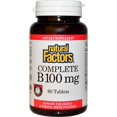 thumbnail image 1 of Suplemento Natural Factors Complete B 100 mg 90 comprimidos, 1 of 1