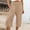 Khaki, variant on TAGOLD Womens Summer Pants, Women's Loose Wide Leg Pants High Waist Straight Pants Casual Pants