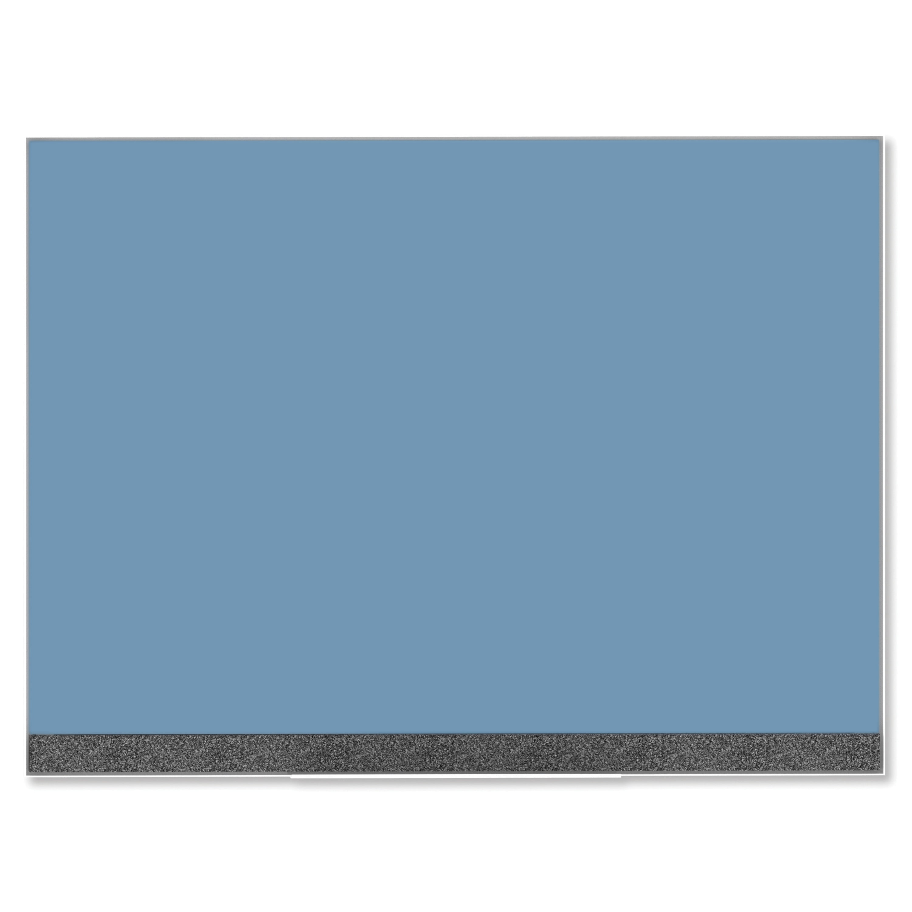 U Brands Glass DryErase Board, 48 X 36 Inches, Blue Surface