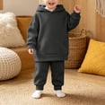 thumbnail image 2 of Linfrsh Toddler Fall Outfits for Girls Thickened and Winter Sports Suit for Boys and Girls Casual Pullover Hoodie Long Pants Two Piece Set, 2 of 8
