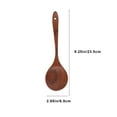 thumbnail image 3 of Btomtd Teak Wood Cooking Spoon and Spatula for Salad Mixing Non Stick Pan Utensils Solid Wood Kitchen Spoons, B, 3 of 6