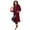 Rich Burgundy, variant on Women's Plus Size Sequin Duster