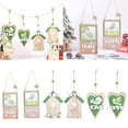 thumbnail image 2 of Milue Easter Wooden Pendant Home Spring Letters Pendant Heart Square House Shaped, 2 of 20