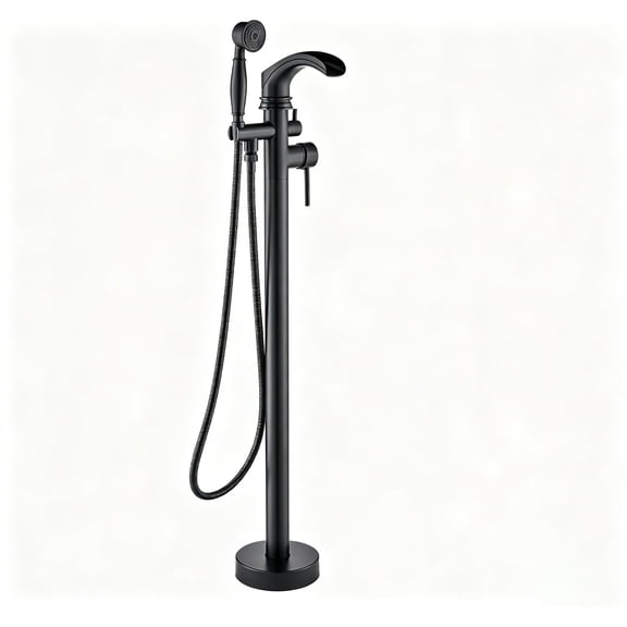 Zovajonia Freestanding Bathtub Faucet Tub Filler Waterfall Floor Mounted  Mixer Oil Rubbed Bronze