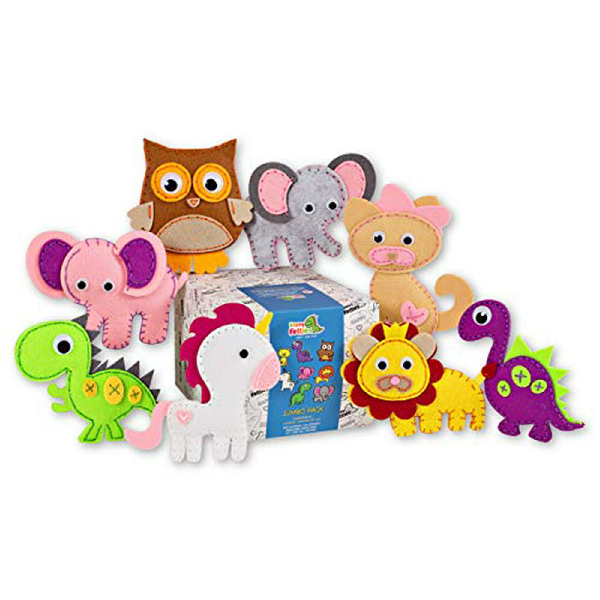 Happy Felties Jumbo Pack - Felt Animal Crafting Sewing Kit and Animal Crafts - Fun DIY Stuffed Animal Sew Kits for Kids Boys and Girls - Beginner Friendly | Walmart Canada Happy Felties Jumbo Pack - Felt Animal Crafting Sewing Kit and Animal Crafts - Fun DIY Stuffed Animal Sew Kits for Kids Boys and Girls - Beginner Friendly | Walmart Canada
