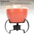 thumbnail image 3 of Cheese Fondue Pot Set, User Friendly Design Versatile Melting Performance Stylish Ceramic Chocolate Hot Pot with Forks and Metal Stand for Gatherings, 3 of 7