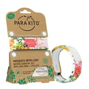 PARA'KITO Refillable Mosquito Repellent Bracelet - Flowery, DEET-Free