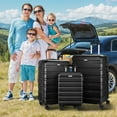 thumbnail image 2 of Luggage Set 10 Piece Lightweight Suitcase Set PC ABS Hardshell Luggage with Spinner Wheels TSA Lock 20 24 28 Inch with 7 Storage Bags Black, 2 of 10
