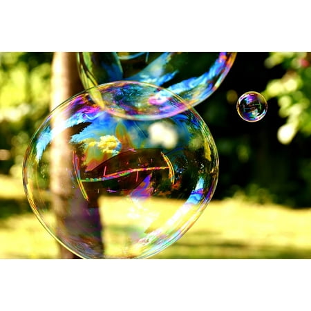 - LAMINATED POSTER Wabbelig Huge Soap Bubbles Make Soap Bubbles Large Poster Print 24 x 36