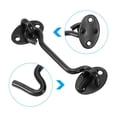 thumbnail image 4 of Unique Bargains 4 Inch Hook Eye Latch, 2 Pack Stainless Steel Privacy Hook and Eye Latch Gate Latch Lock, Black, 4 of 6