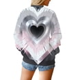 thumbnail image 6 of Hoodless Sweatshirts for Women Round Neck Love Heart Casual Sports Long Sleeve Sweatshirt Pullover Tops, 6 of 9