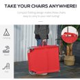 thumbnail image 4 of Outsunny Folding Outdoor Lounge Chair with Breathable Mesh Fabric - Set of 1, Red, 4 of 10