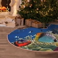 thumbnail image 4 of Salouo Colorful Coral Reef Christmas Tree Skirt 48" Farmhouse Christmas Decorations Snowman Xmas Tree Skirt Tree Mat for Holiday Party Decor, 4 of 8