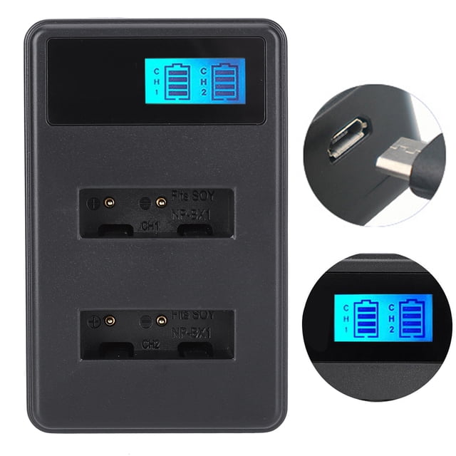 Cargador de batería dual, cargador de batería portátil SEIVI NP BX1, cargador de batería para cámara, cargadores de escritorio, estética elegante