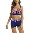 thumbnail image 2 of IDALL Bikini Sets Bestselling Bikini Women Plus Size Tankini Swimsuits Two Piece Color Block Cutout Flowy Tummy Bathing Suits With Shorts Bathing Suit Swim Suits for Women 2025 Blue M, 2 of 6