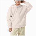 thumbnail image 3 of KPOPLK Kids Boy Zipper Hooded 1-9 Years Fall Solid Color Long Sleeve Zipper Jacket Top Winter Boy Outfit Clothes Beige Size 5-6 Years, 3 of 7