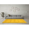 thumbnail image 3 of Ahgly Company Indoor Square Abstract Yellow Modern Area Rugs, 5' Square, 3 of 4