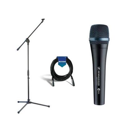 - Sennheiser e 935 Wired Professional Cardioid Dynamic Handheld Vocal Microphone with Clip - Bundle With Samson MK10 Lightweight Boom Mic Stand, 20' Hea