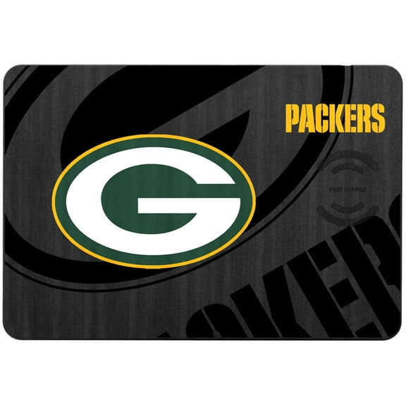Keyscaper Green Bay Packers 15W Fast Wireless Charger and Mouse Pad