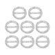 thumbnail image 1 of 8Pack Clips de camiseta de plástico, hebilla de anillo de bufanda redonda de resina brillante de 25mm (Blanco), 1 of 7