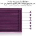 thumbnail image 5 of Gustave Velvet Ring Display Tray Showcase 7 Slots Jewelry Rings Earrings Organizer Stand Display Holder Storage Drawer Inserts "Purple", 5 of 9