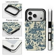 thumbnail image 3 of Vintage Blue Chinoiserie Toile Boat Leather Wallet Case for iPhone 16 Pro Wallet Case Card Holder Flip, 3 of 8
